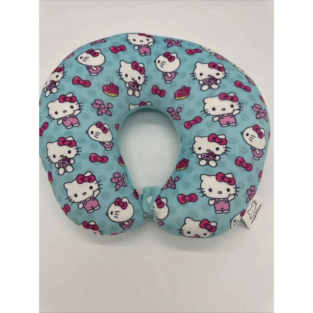 HELLO KITTY GIRLS TRAVEL‎ COMFORT PILLOW Blue By Sanrio Plush